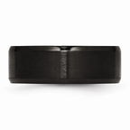 Beveled Edge Comfort-Fit Wedding Band in Stainless Steel, 8mm