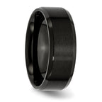 Beveled Edge Comfort-Fit Wedding Band in Stainless Steel, 8mm