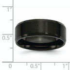 Beveled Edge Comfort-Fit Wedding Band in Stainless Steel, 8mm