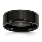 Beveled Edge Comfort-Fit Wedding Band in Stainless Steel, 8mm