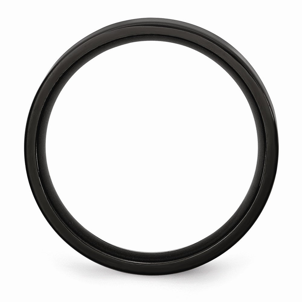 Sophia Jewelers Polished Black IP-Plated Stainless Steel Engravable Wedding Band