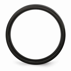 Sophia Jewelers Polished Black IP-Plated Stainless Steel Engravable Wedding Band