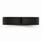 Black IP-Plated Wedding Band in Stainless Steel, 5mm
