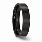 Black IP-Plated Wedding Band in Stainless Steel, 5mm