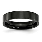 Black IP-Plated Wedding Band in Stainless Steel, 5mm