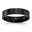 Black IP-Plated Wedding Band in Stainless Steel, 5mm