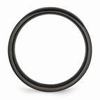 Black IP-Plated Wedding Band in Stainless Steel, 6mm