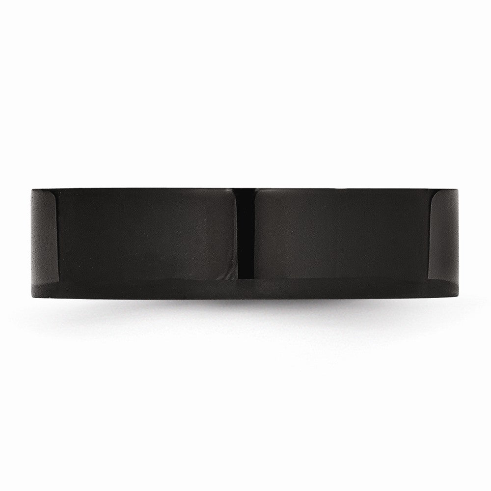 Black IP-Plated Wedding Band in Stainless Steel, 6mm