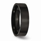 Black IP-Plated Wedding Band in Stainless Steel, 6mm