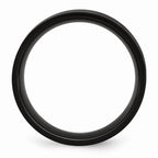 Sophia Jewelers Stainless Steel Black IP Wedding Band Engravable Polished Finish