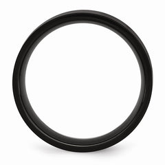 Sophia Jewelers Stainless Steel Black IP Wedding Band Engravable Polished Finish - 7
