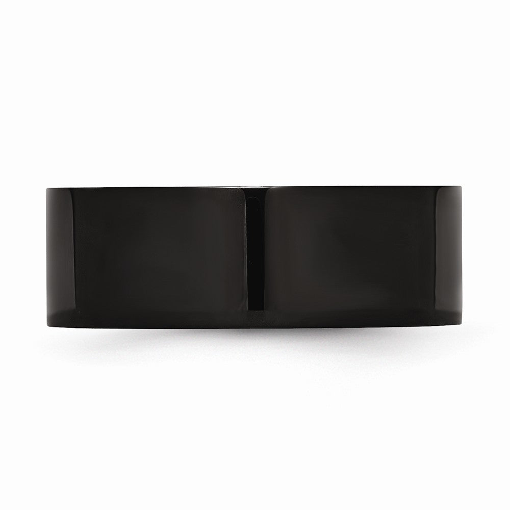 Sophia Jewelers Stainless Steel Black IP Wedding Band Engravable Polished Finish - 7