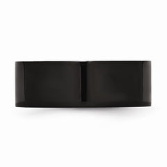 Sophia Jewelers Stainless Steel Black IP Wedding Band Engravable Polished Finish - 7