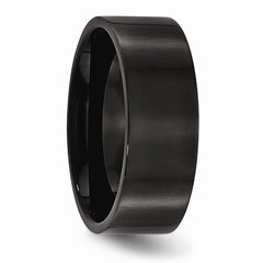Sophia Jewelers Stainless Steel Black IP Wedding Band Engravable Polished Finish - 7
