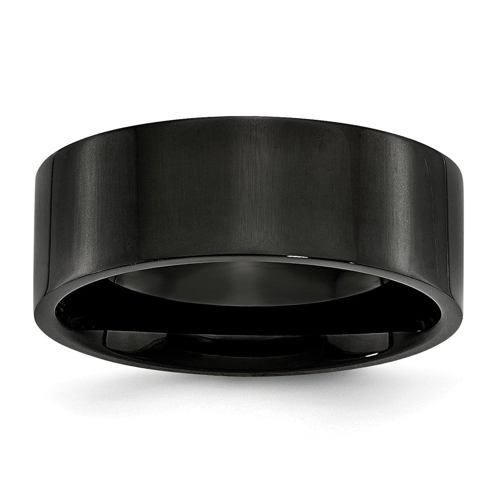Sophia Jewelers Stainless Steel Black IP Wedding Band Engravable Polished Finish