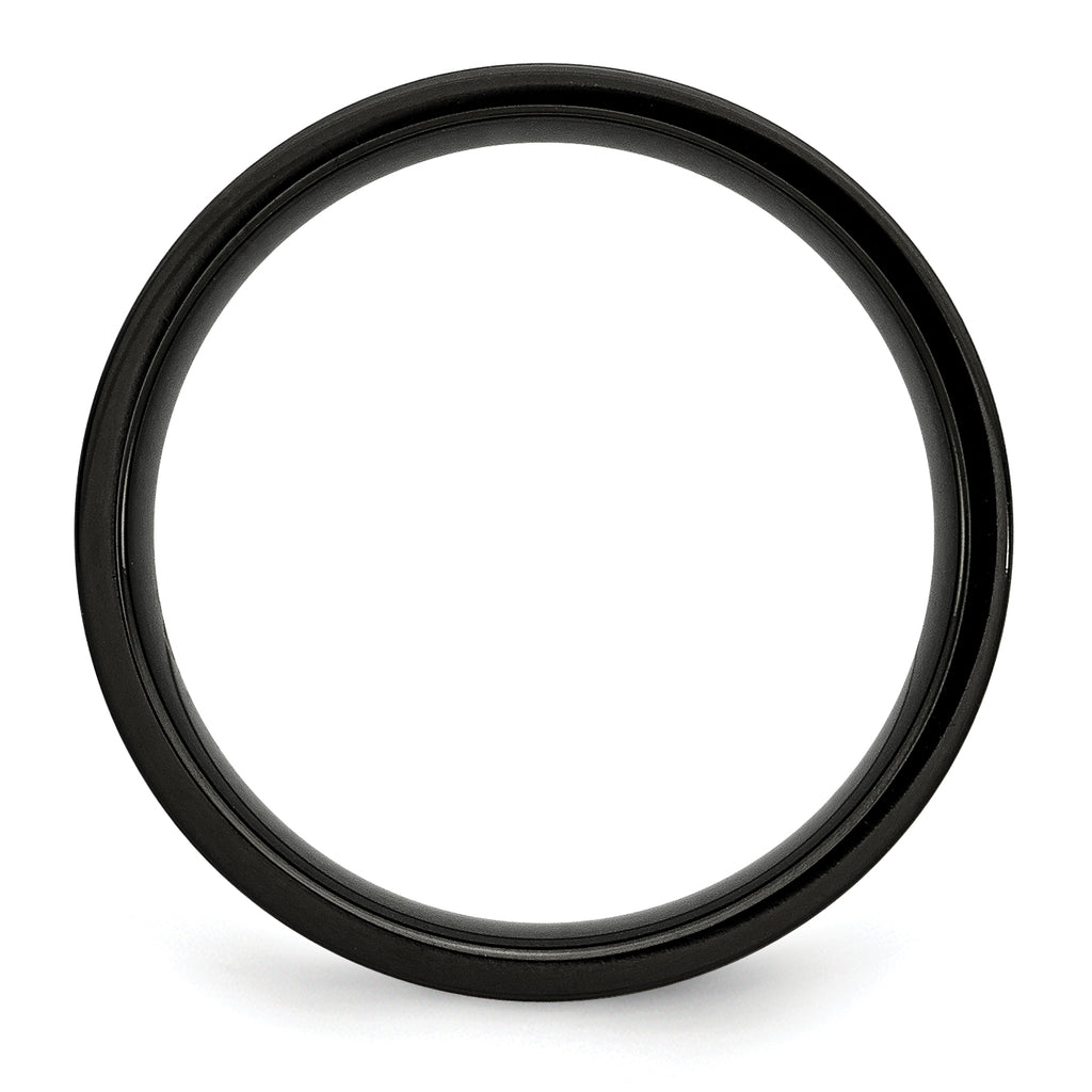 Black IP-Plated Wedding Band in Stainless Steel, 5mm