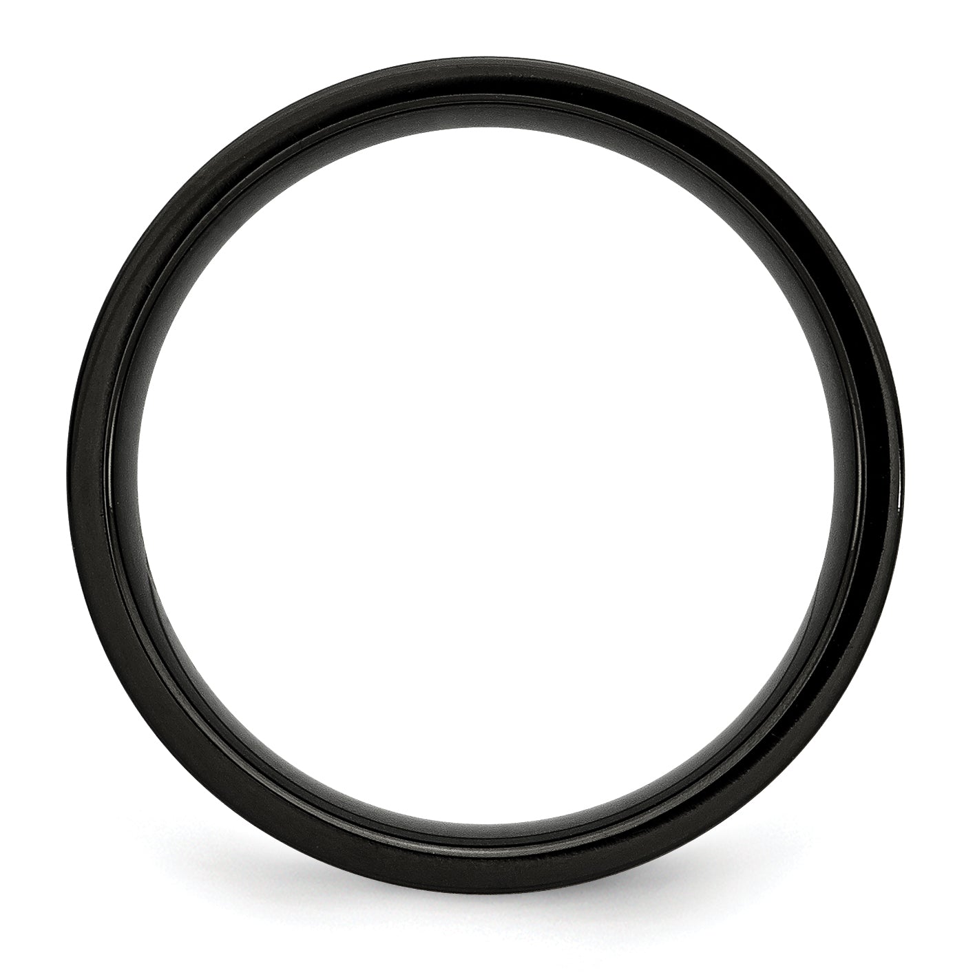 Black IP-Plated Wedding Band in Stainless Steel, 5mm