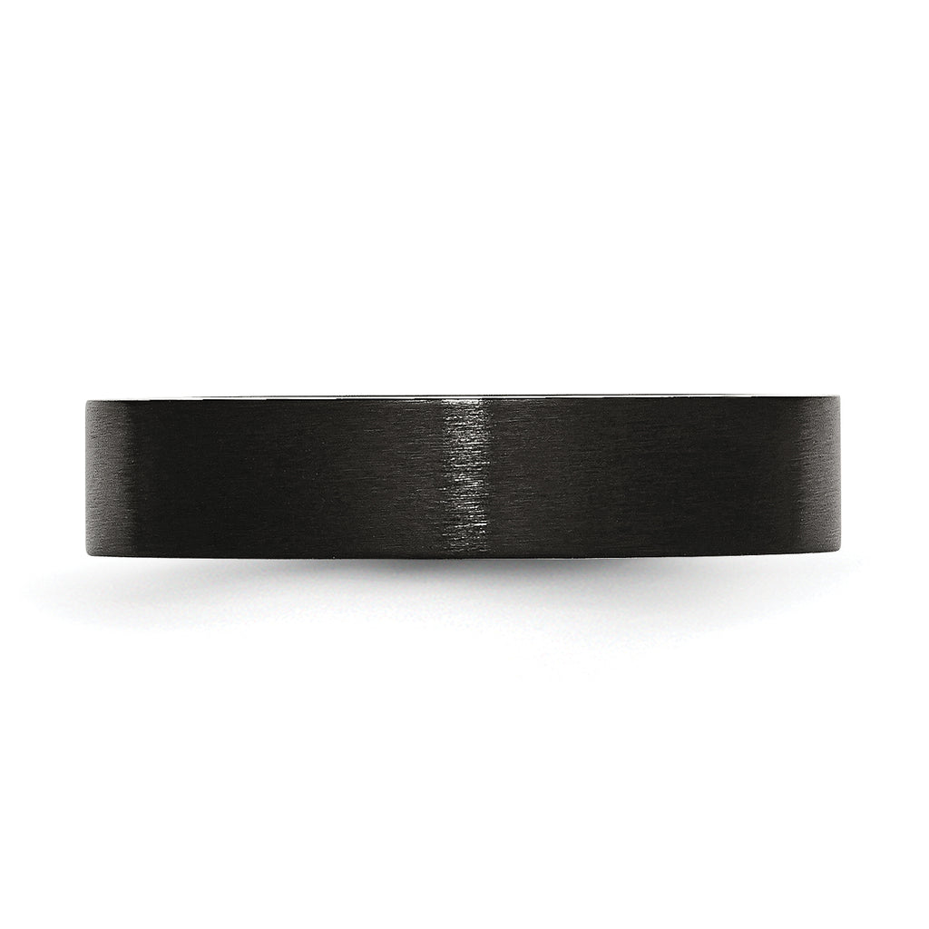 Black IP-Plated Wedding Band in Stainless Steel, 5mm