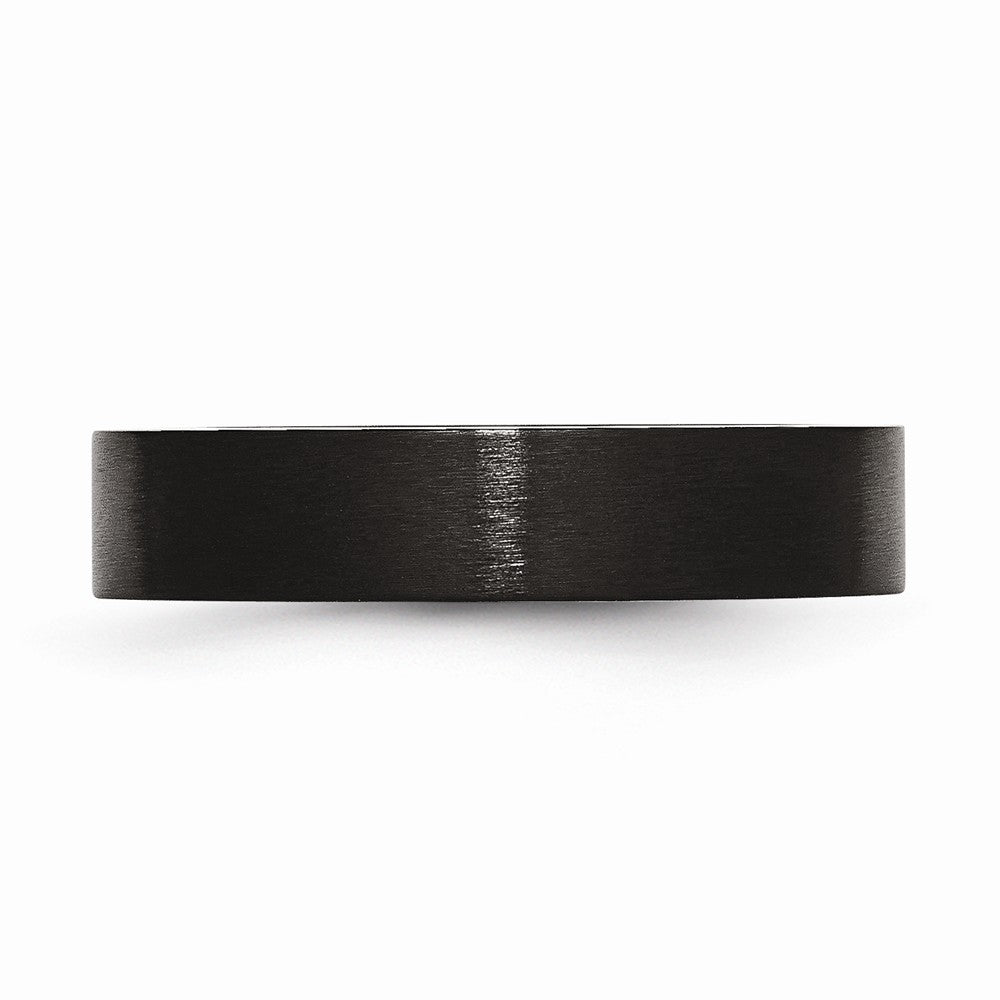Sophia Jewelers Stainless Steel Black Brushed Engravable Wedding Band