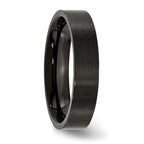 Black IP-Plated Wedding Band in Stainless Steel, 5mm