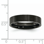 Black IP-Plated Wedding Band in Stainless Steel, 5mm