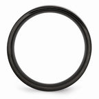 Sophia Jewelers Black IP Stainless Steel Engravable 6mm Brushed Wedding Band