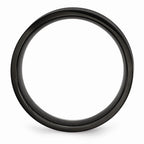 Black IP-Plated Wedding Band in Stainless Steel, 8mm