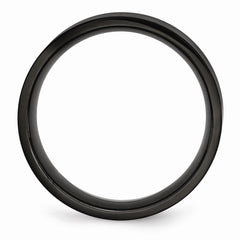 Sophia Jewelers Stainless Steel Black IP Brushed 8mm Engravable Wedding Band - 7