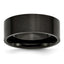 Black IP-Plated Wedding Band in Stainless Steel, 8mm