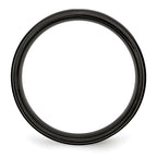 Black IP Brushed Wedding Band in Stainless Steel, 6mm