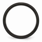 Black IP Wedding Band in Stainless Steel, 6mm