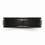 Black IP Wedding Band in Stainless Steel, 6mm