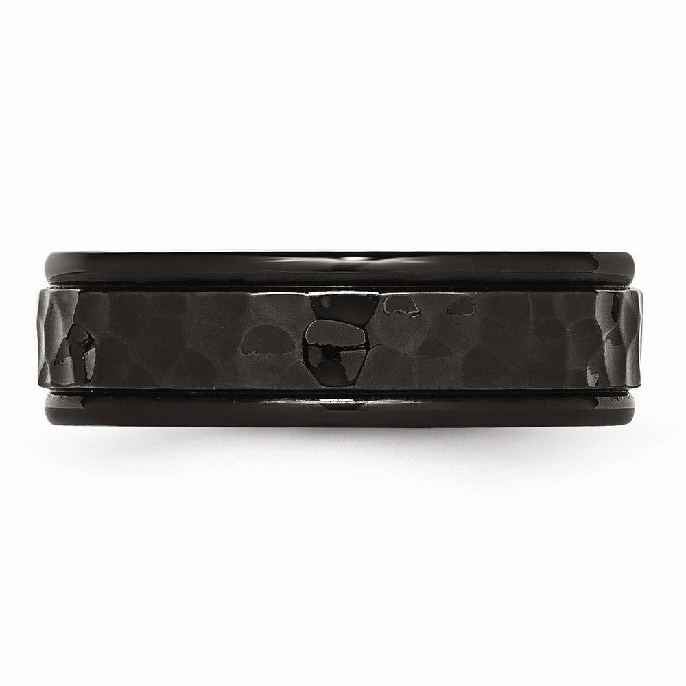 Sophia Jewelers Black IP Stainless Steel Polished Engravable Wedding Band