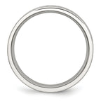Carbon Fiber Inlay Wedding Band in Stainless Steel, 6mm