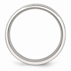 Carbon Fiber Inlay Wedding Band in Stainless Steel, 6mm