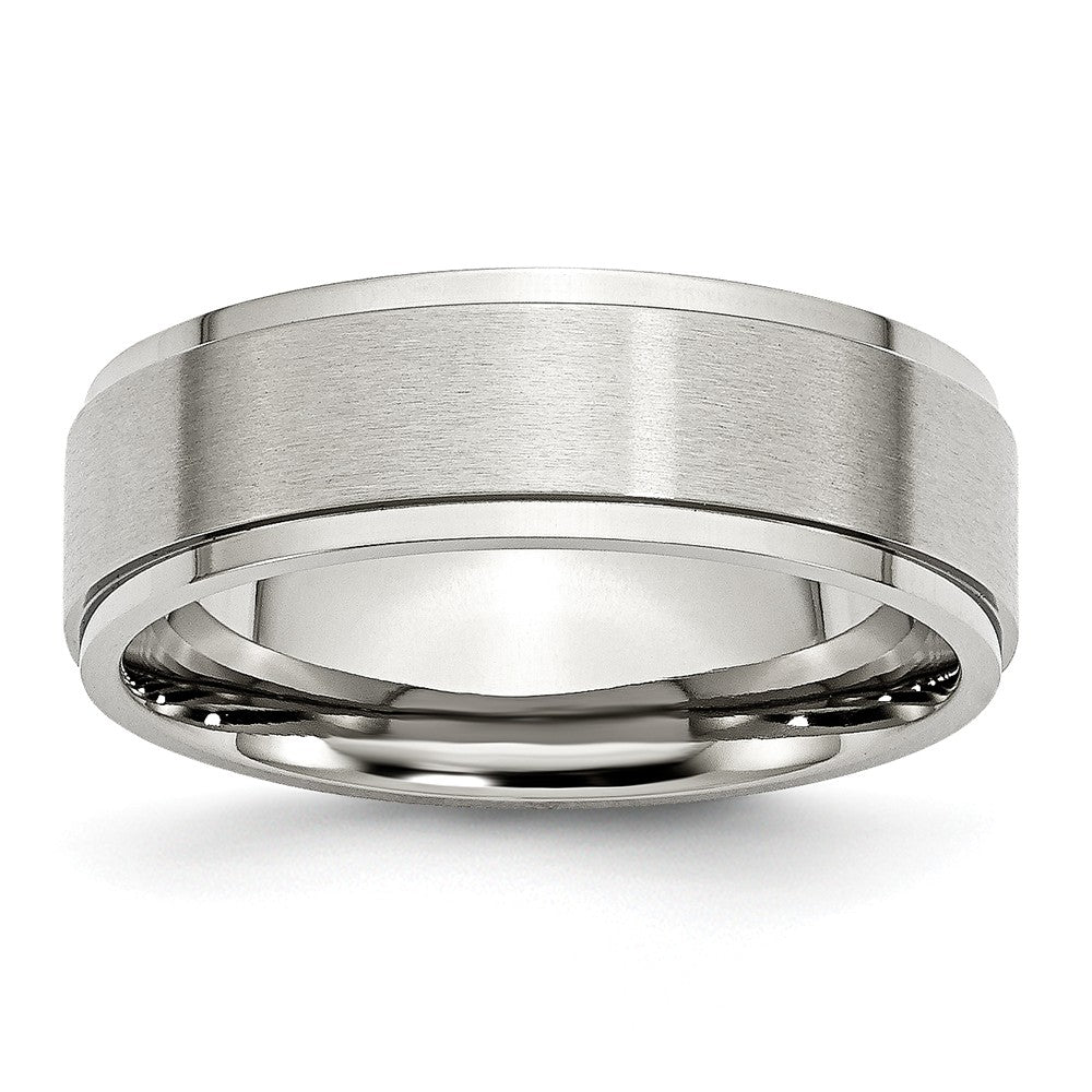 Sophia Jewelers Stainless Steel 7mm Comfort Fit Engravable Wedding Band