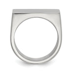 Polished ID Signet Ring in Stainless Steel