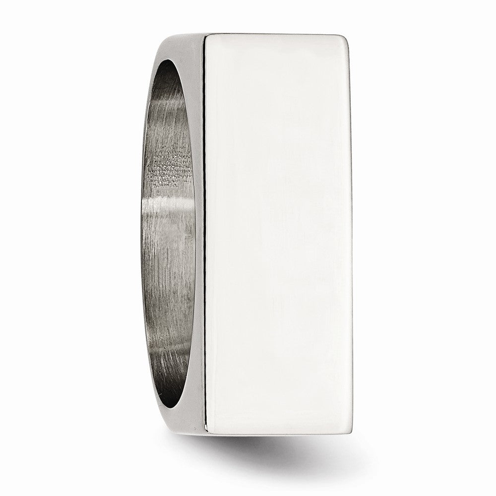 Sophia Jewelers Polished Stainless Steel Signet Ring Elegant Unisex Design