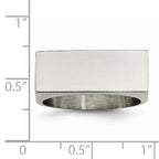 Stainless Steel Polished Signet Ring