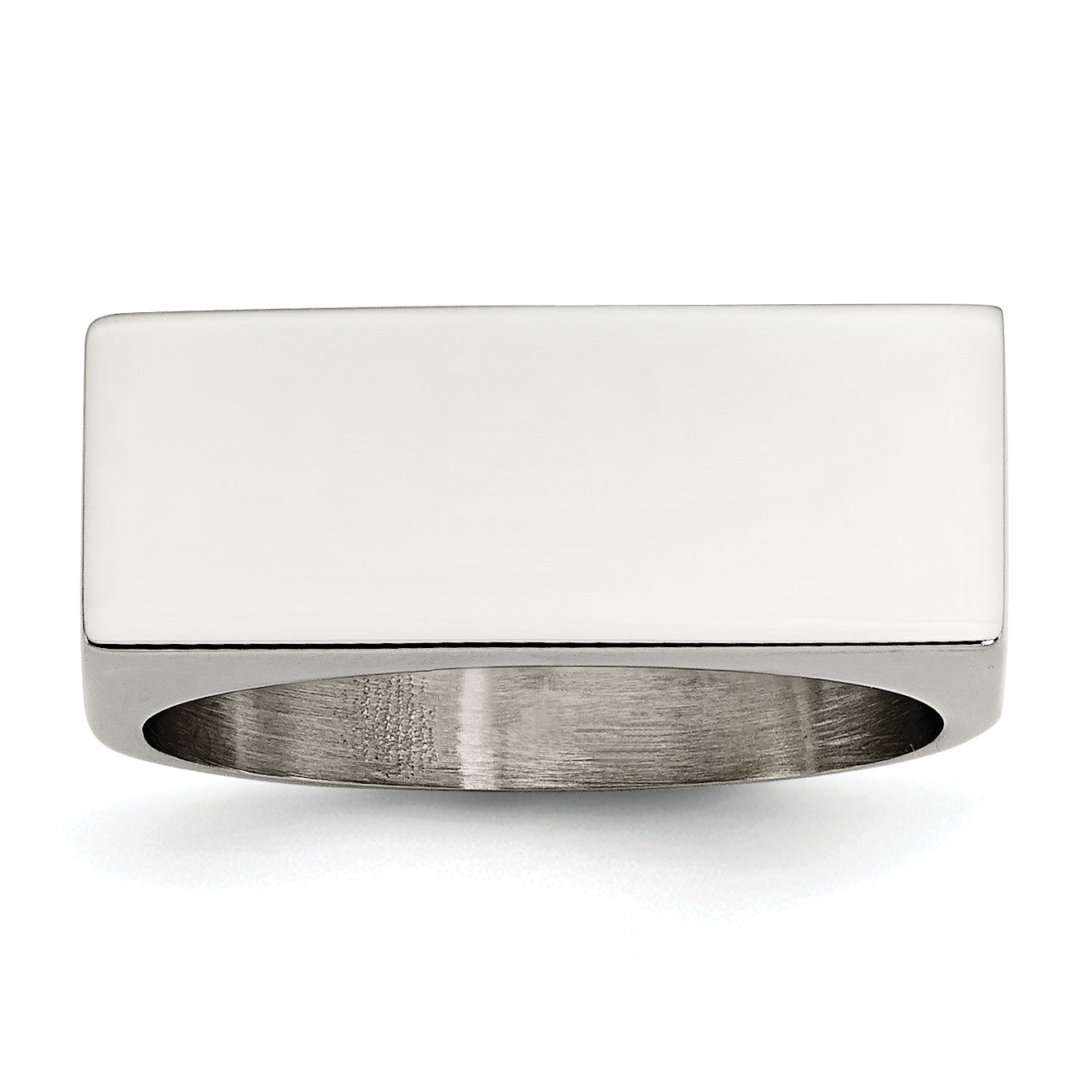Stainless Steel Polished Signet Ring Main image