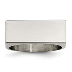 Sophia Jewelers Polished Stainless Steel Signet Ring Elegant Unisex Design