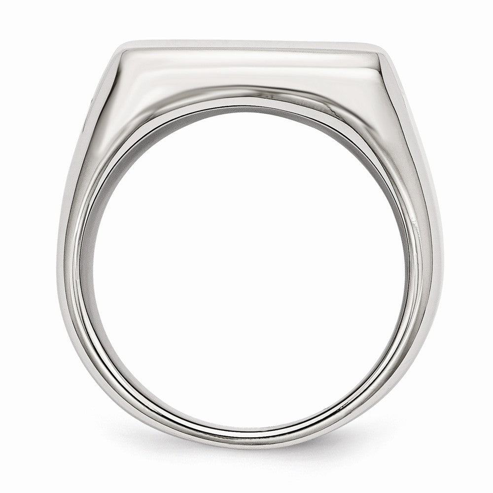 Stainless Steel Polished Fashion Ring with Elegant Modern Design