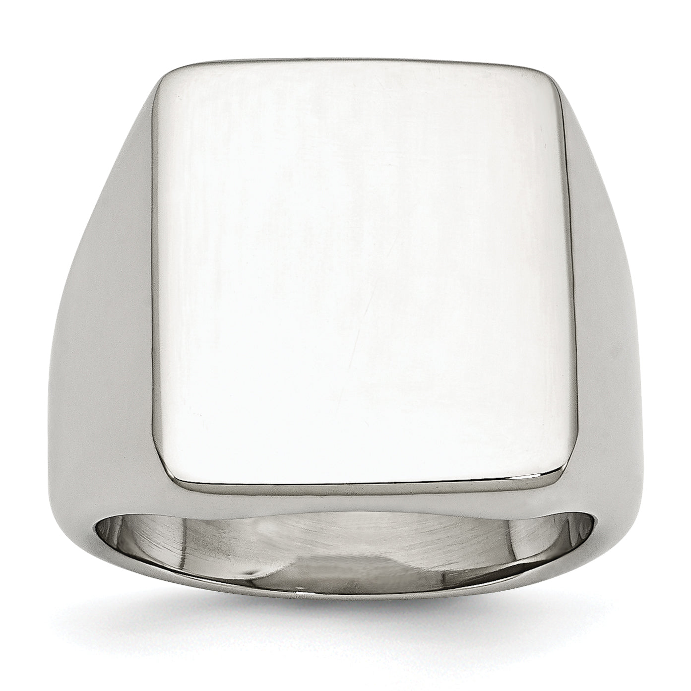 Stainless Steel Polished Signet Ring Main image
