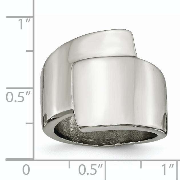 Stainless Steel Polished Fancy Ring