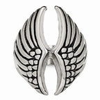 Stainless Steel Wings Ring with Polished Antiqued Finish Unisex