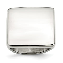 Sophia Jewelers Polished Stainless Steel Fashion Ring in Modern Square Design - 6 - 6