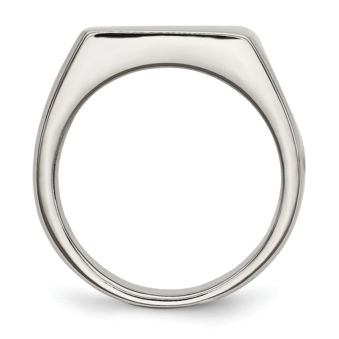 Stainless Steel Polished Signet Ring Secondary image