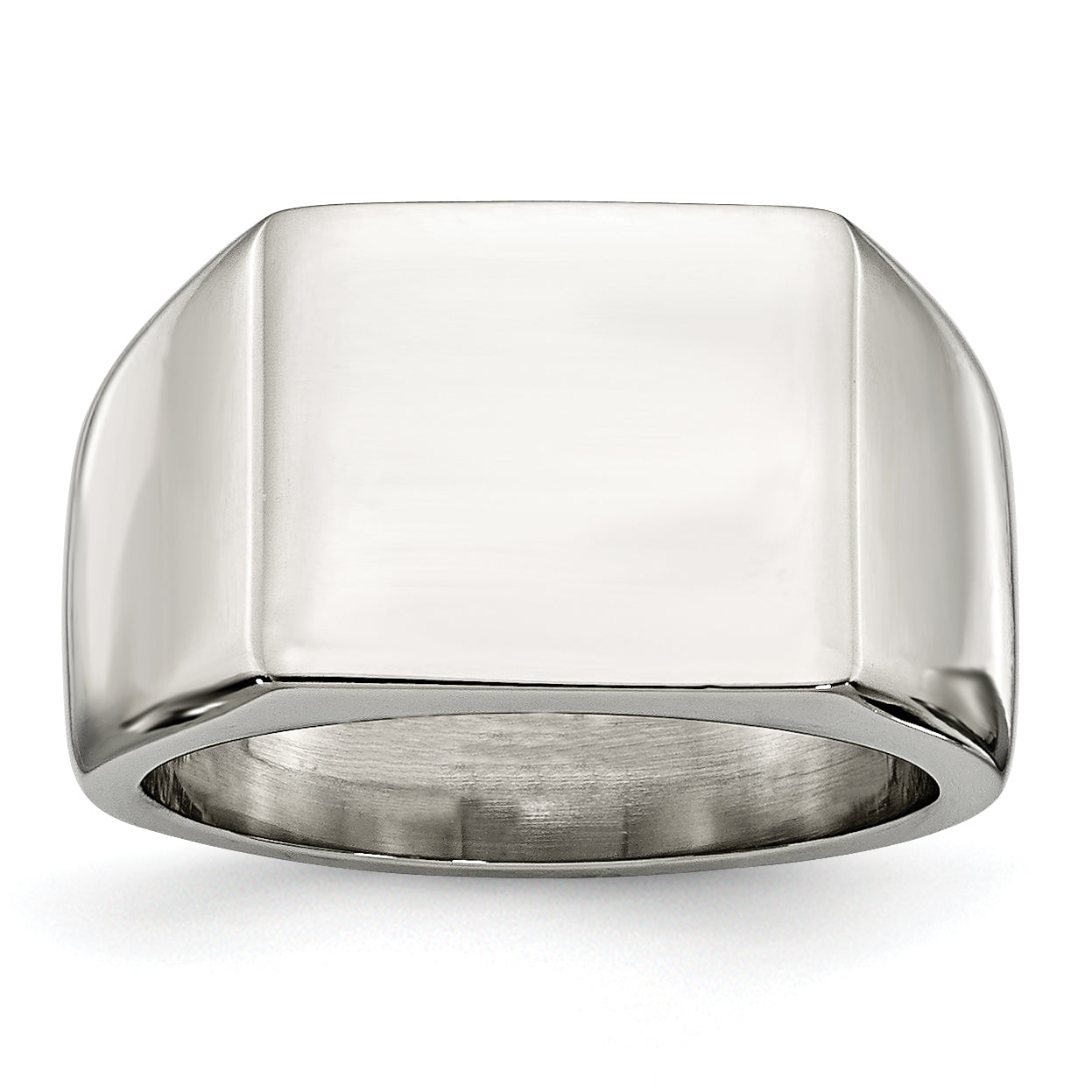 Stainless Steel Polished Signet Ring Main image