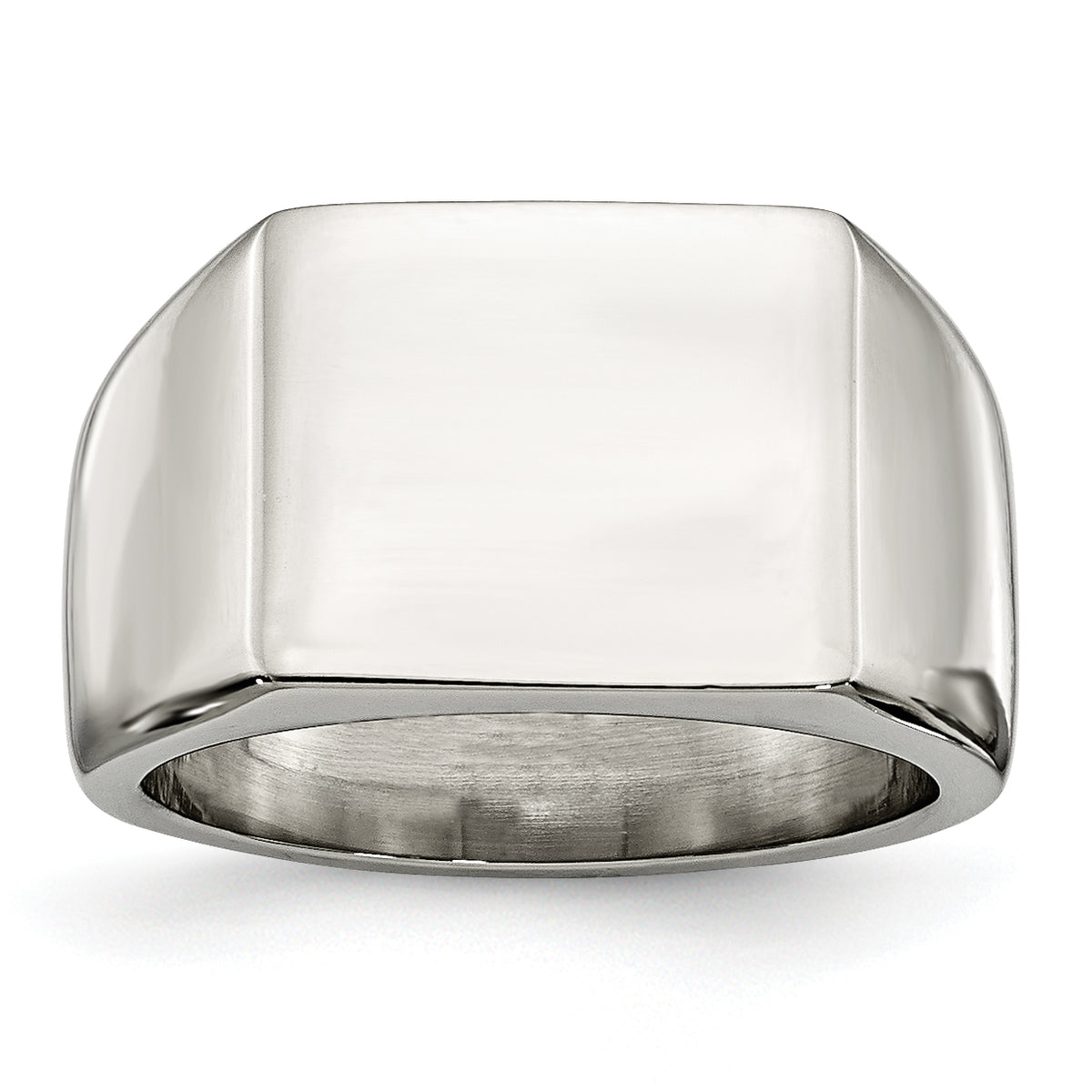 Stainless Steel Polished Signet Ring