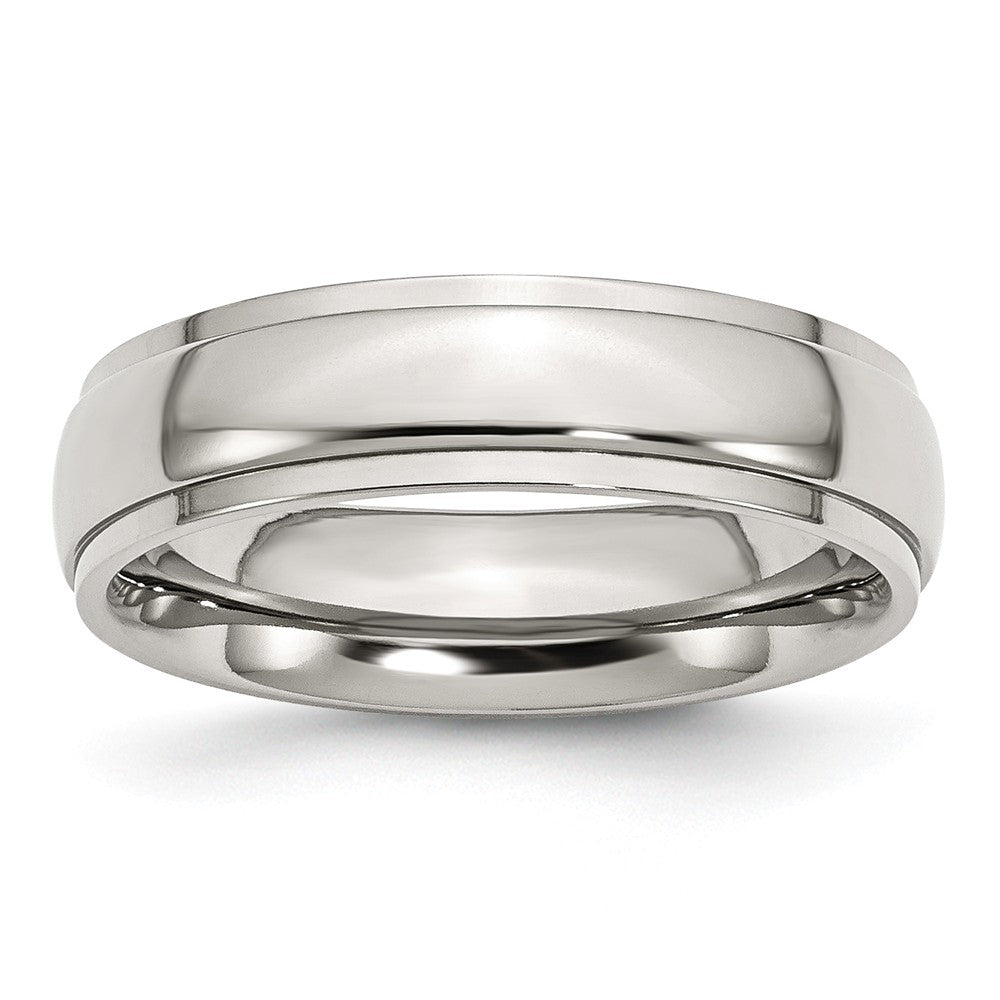 Sophia Jewelers Stainless Steel 6mm Polished Comfort Fit Engravable Wedding Band